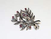 14KT GOLD DIAMOND RUBY BOTANIC