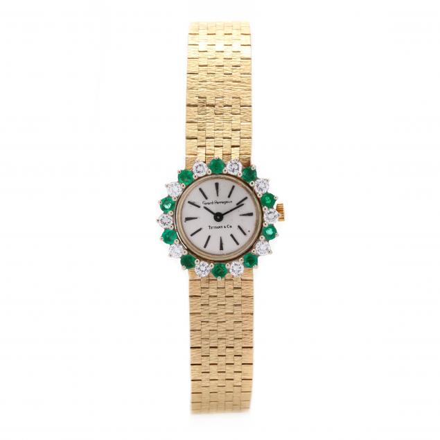 14KT GOLD, EMERALD, AND DIAMOND