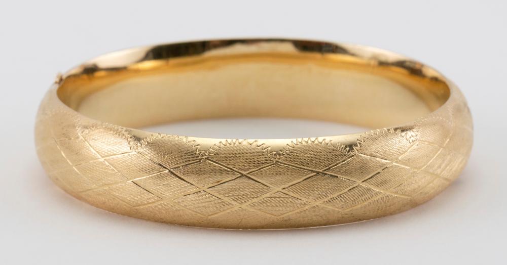 14KT GOLD FLORENTINE FINISH