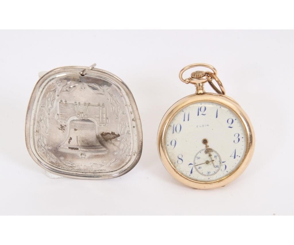14kt gold pocket watch by Elgin, 15