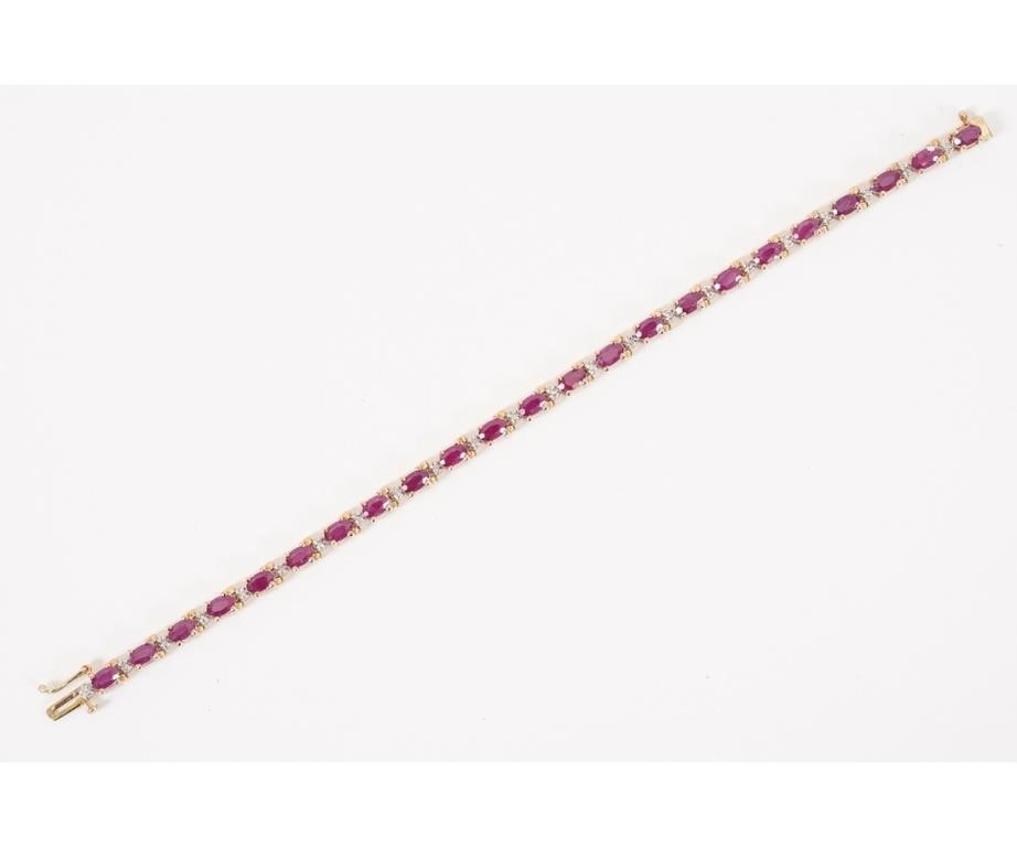 14kt gold ruby and diamond