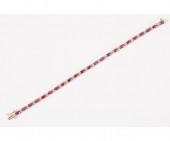 14kt gold ruby and diamond bra