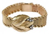 14KT. GOLD WATCH WITH DIAMONDS