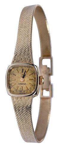 14KT. OMEGA WATCH TAPERED