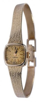 14KT. OMEGA WATCH TAPERED FLOR