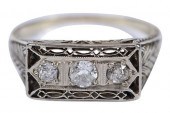 14KT. THREE OLD EUROPEAN CUT D