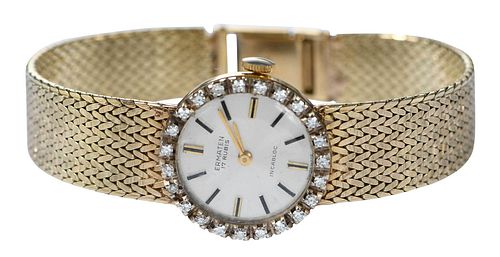 14KT. WATCH22mm case, bezel with 23