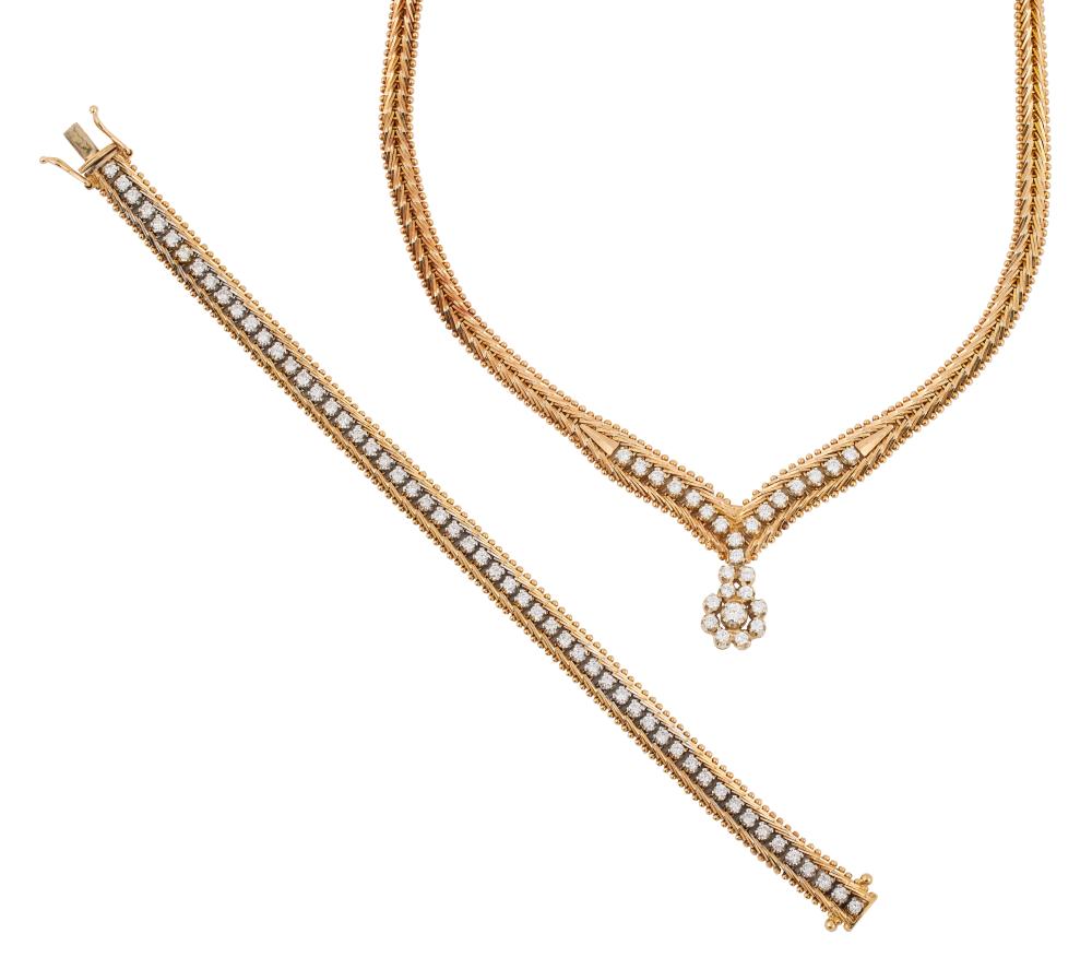 14KT YELLOW AND WHITE GOLD AND