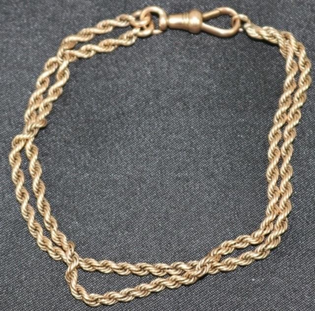 14KT. YELLOW GOLD, 7 1/2" LONG