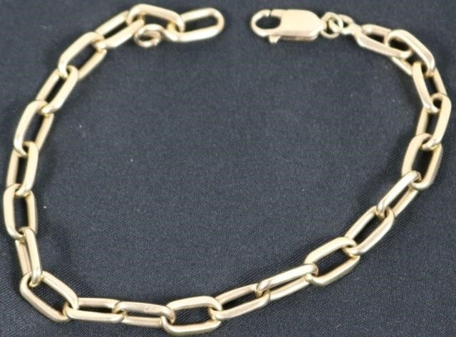 14KT. YELLOW GOLD 9" OVAL LINK