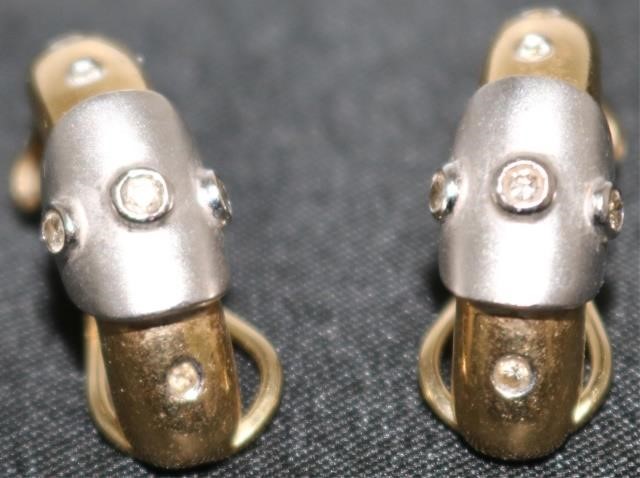 14KT YELLOW GOLD AND BRUSHED