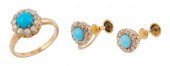 14KT YELLOW GOLD, DIAMOND AND
