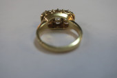14KT YELLOW GOLD ENAMEL AND DI