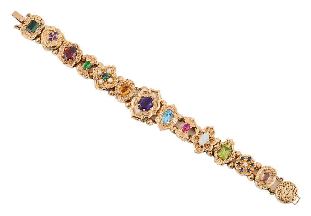 14KT YELLOW GOLD MULTI-STONE