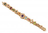 14KT YELLOW GOLD MULTI-STONE S