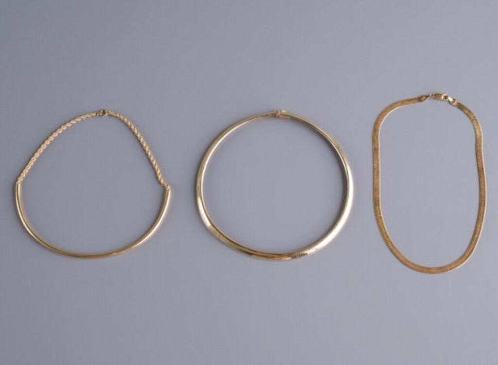 14KT YELLOW GOLD NECKLACESa. A rope