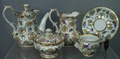14pc Carlsbad floral and gilt