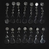 14PC SET OF COLORLESS CRYSTAL