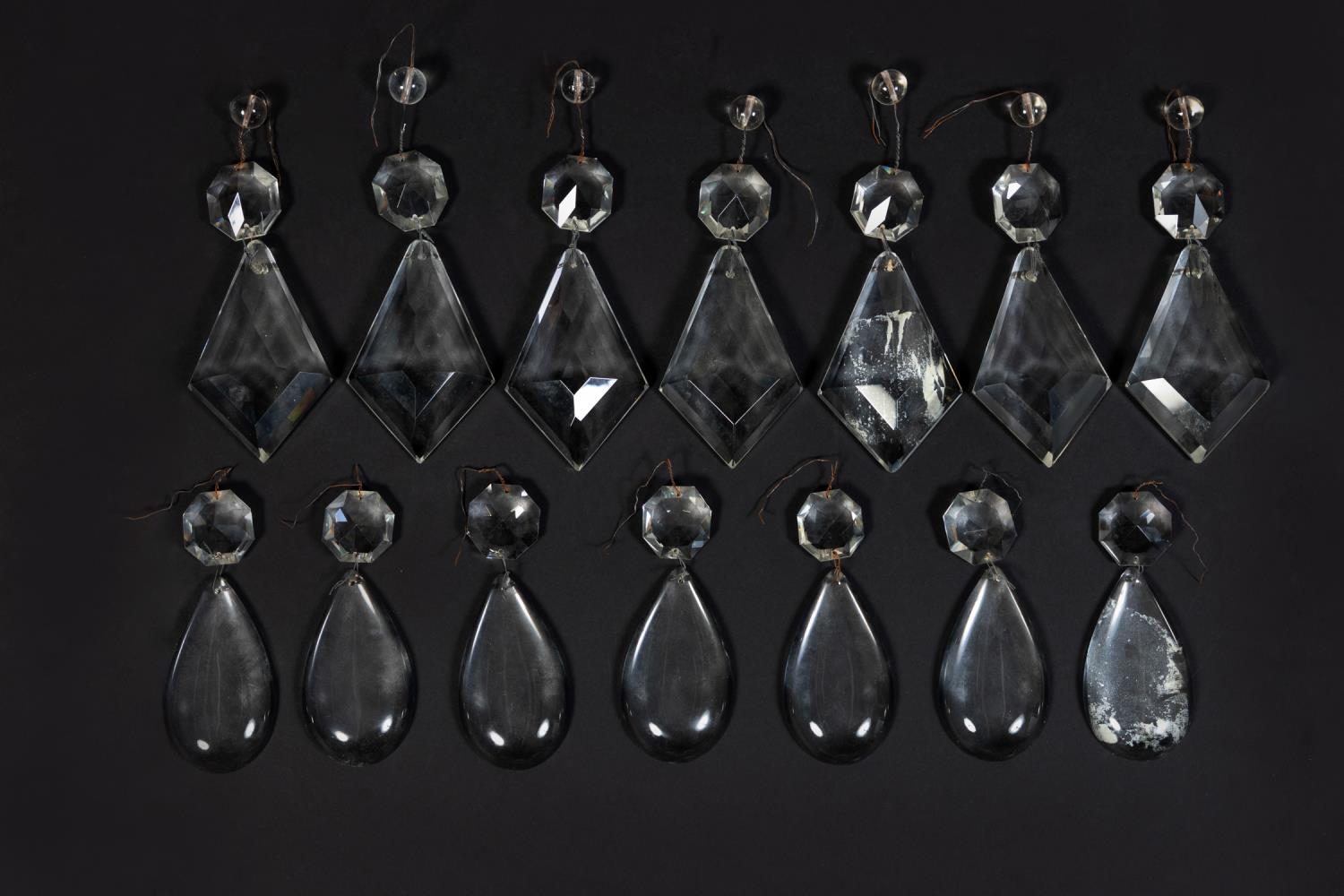 14PC SET OF FACETED & SMOOTH