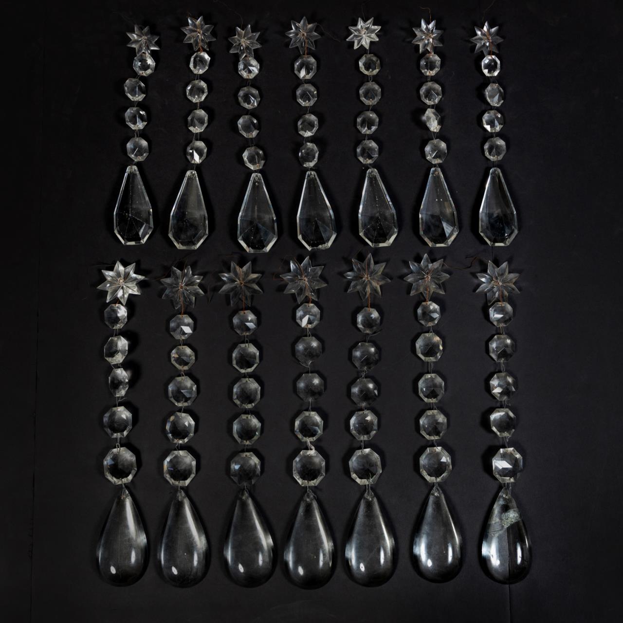 14PC SET OF FACETED & SMOOTH