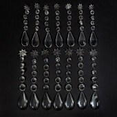 14PC SET OF FACETED & SMOOTH C