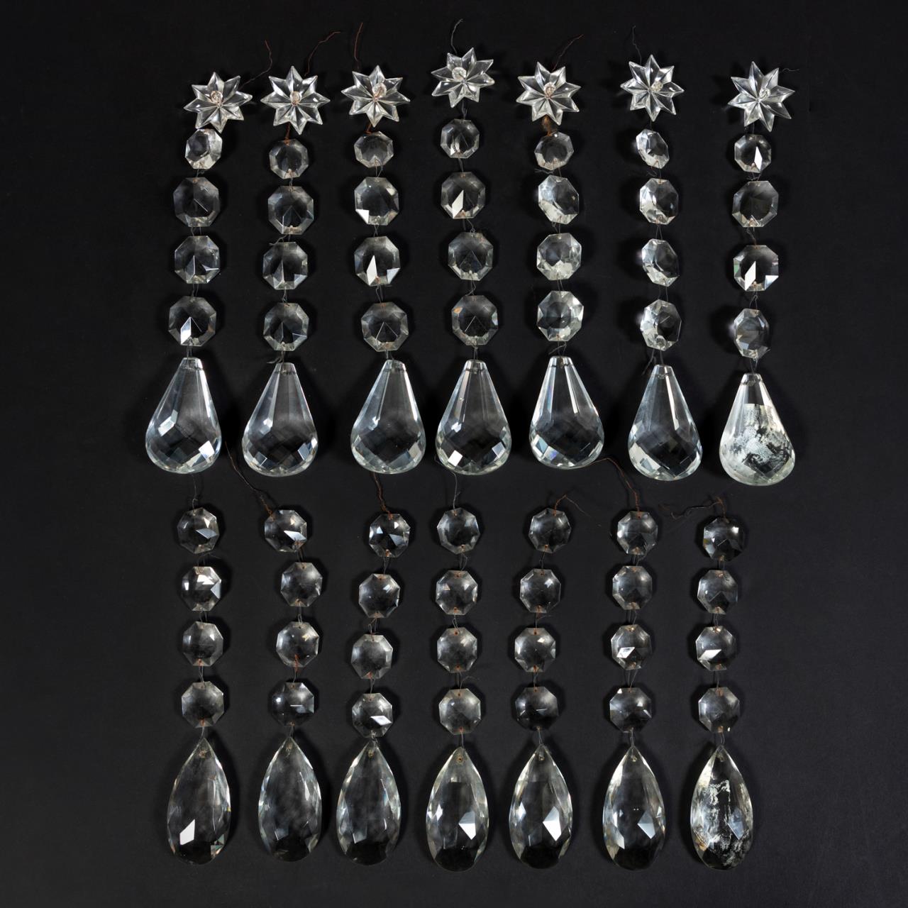 14PC SET OF FACETED CRYSTAL