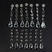 14PC SET OF FACETED CRYSTAL CH