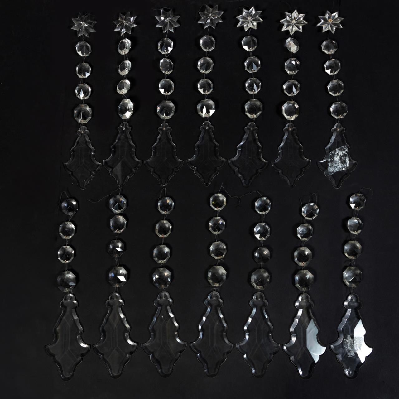 14PC SET OF FACETED CRYSTAL