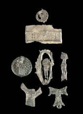 14TH C. ENGLISH PEWTER PILGRIM