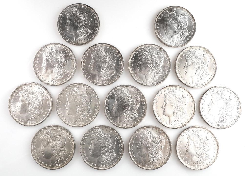 (15) 1883 O MORGAN SILVER