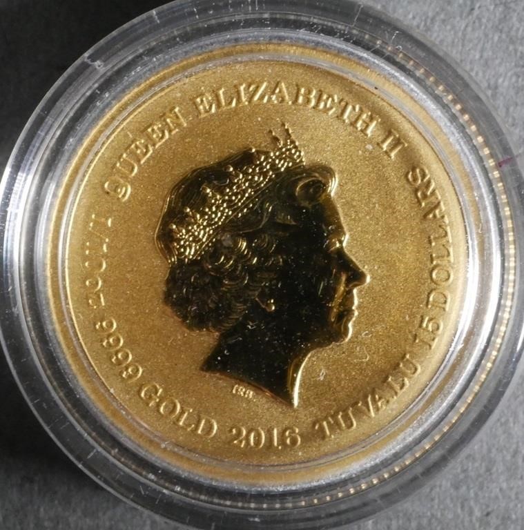 $15 2016 TUVALU 1/10TH OUNCE GOLD