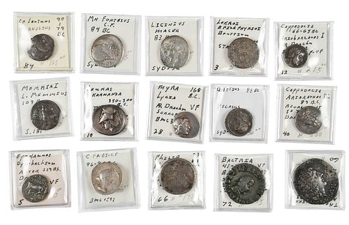 15 ANCIENT SILVER COINSexamples
