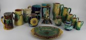 15 ASSORTED MAJOLICA PORCELAIN