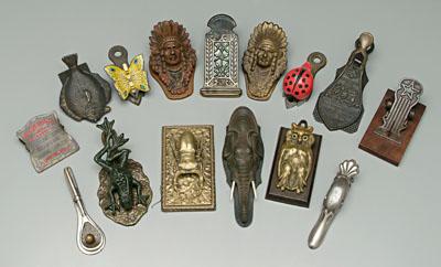 15 bill holders: six brass: