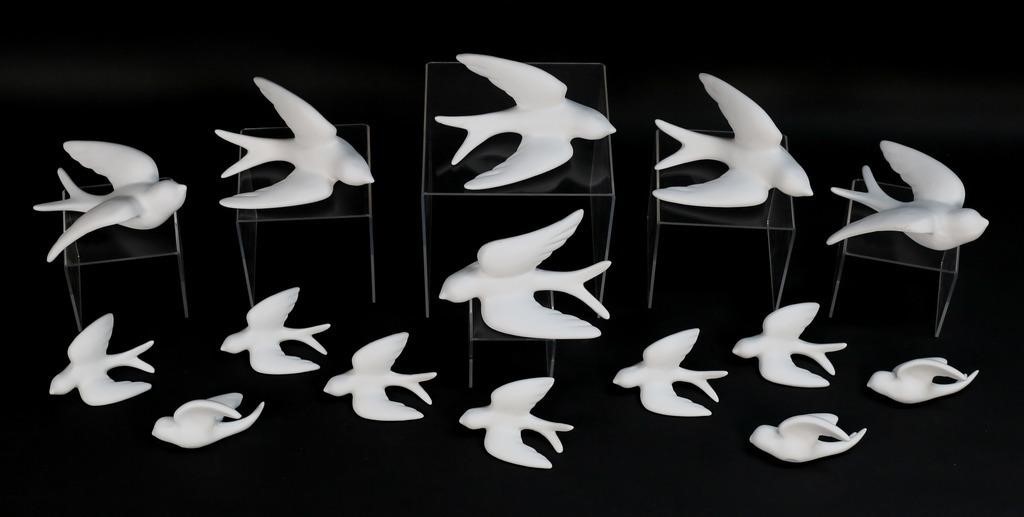 15 BISQUE PORCELAIN DOVES15