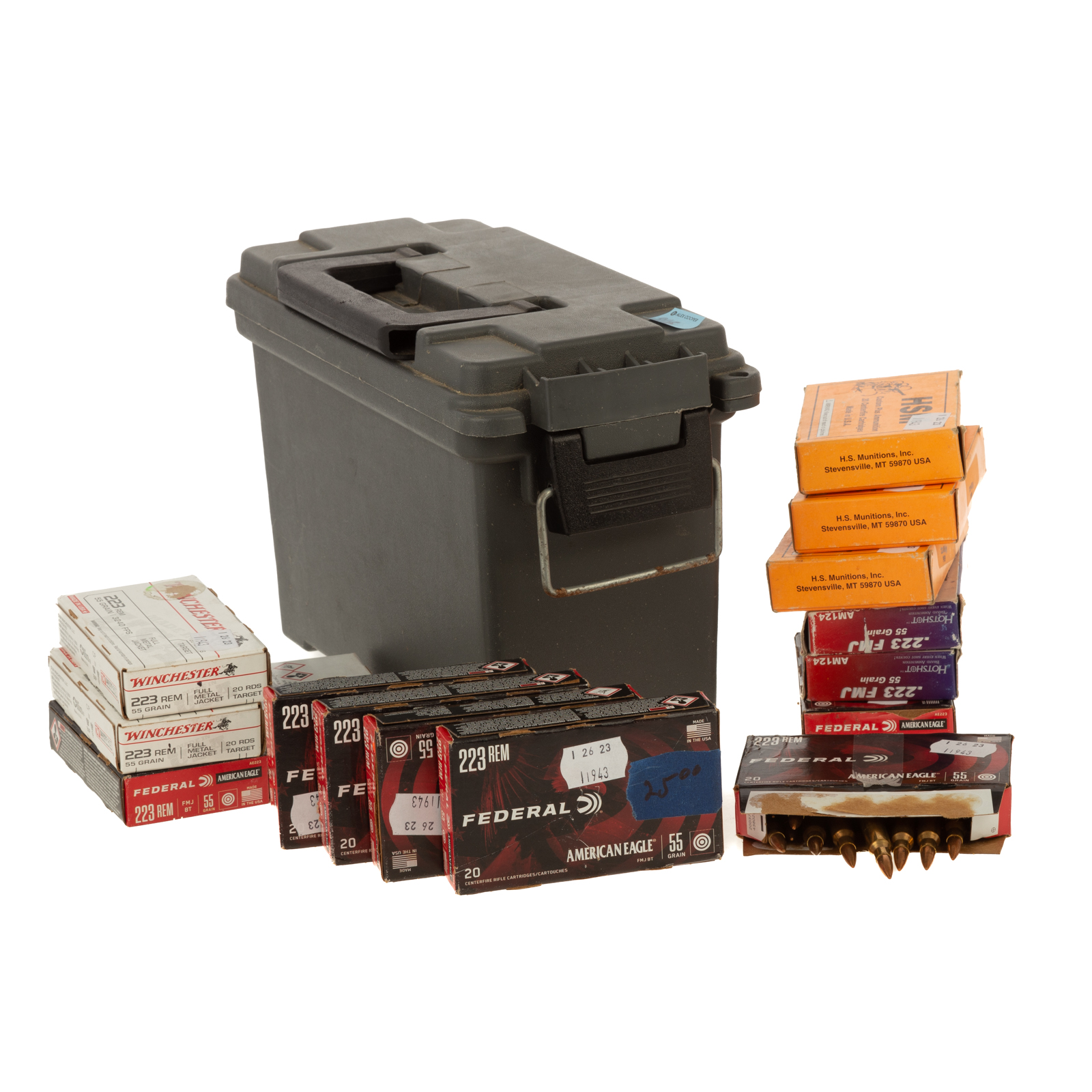 15 BOXES OF 223 & ONE AMMO BOX .