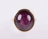 15 CARAT STAR RUBY RING IN 14K