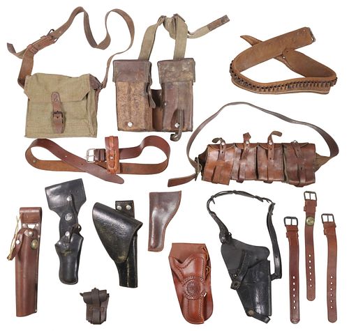 (15) COLLECTION OF LEATHER