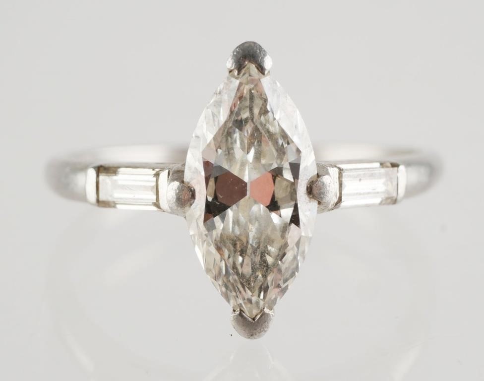 1.5 CT MARQUISE DIAMOND PLATINUM