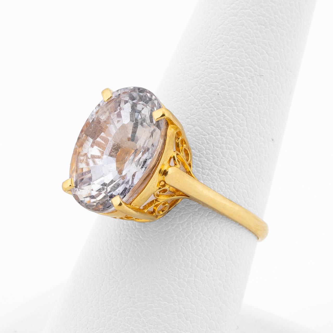15 CTW PINK SAPPHIRE & 18K YELLOW