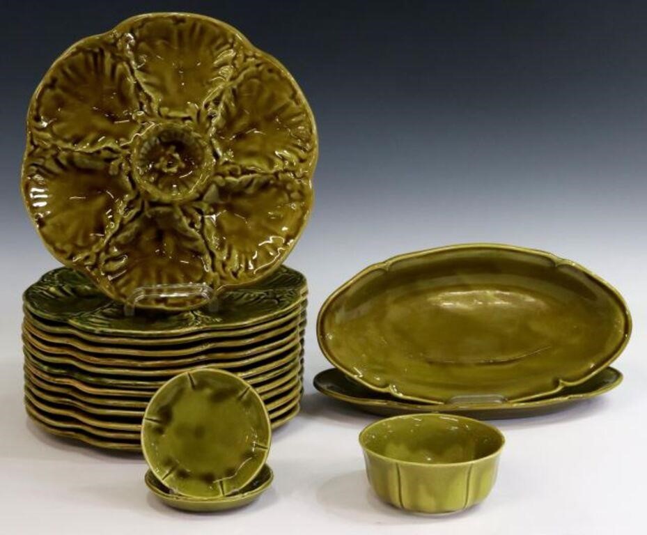 (15) FRENCH GIEN FAIENCE OYSTER