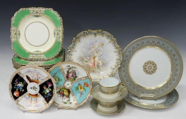 (15) GILT PLATES, MINTON,