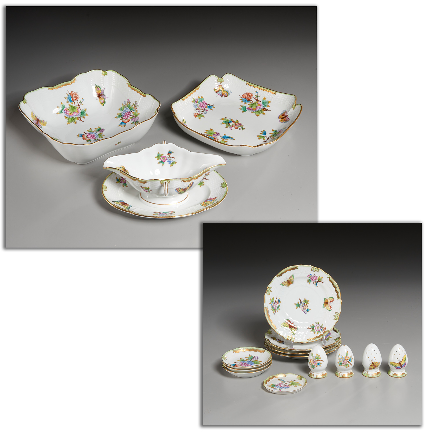 (15) HEREND PORCELAIN TABLE