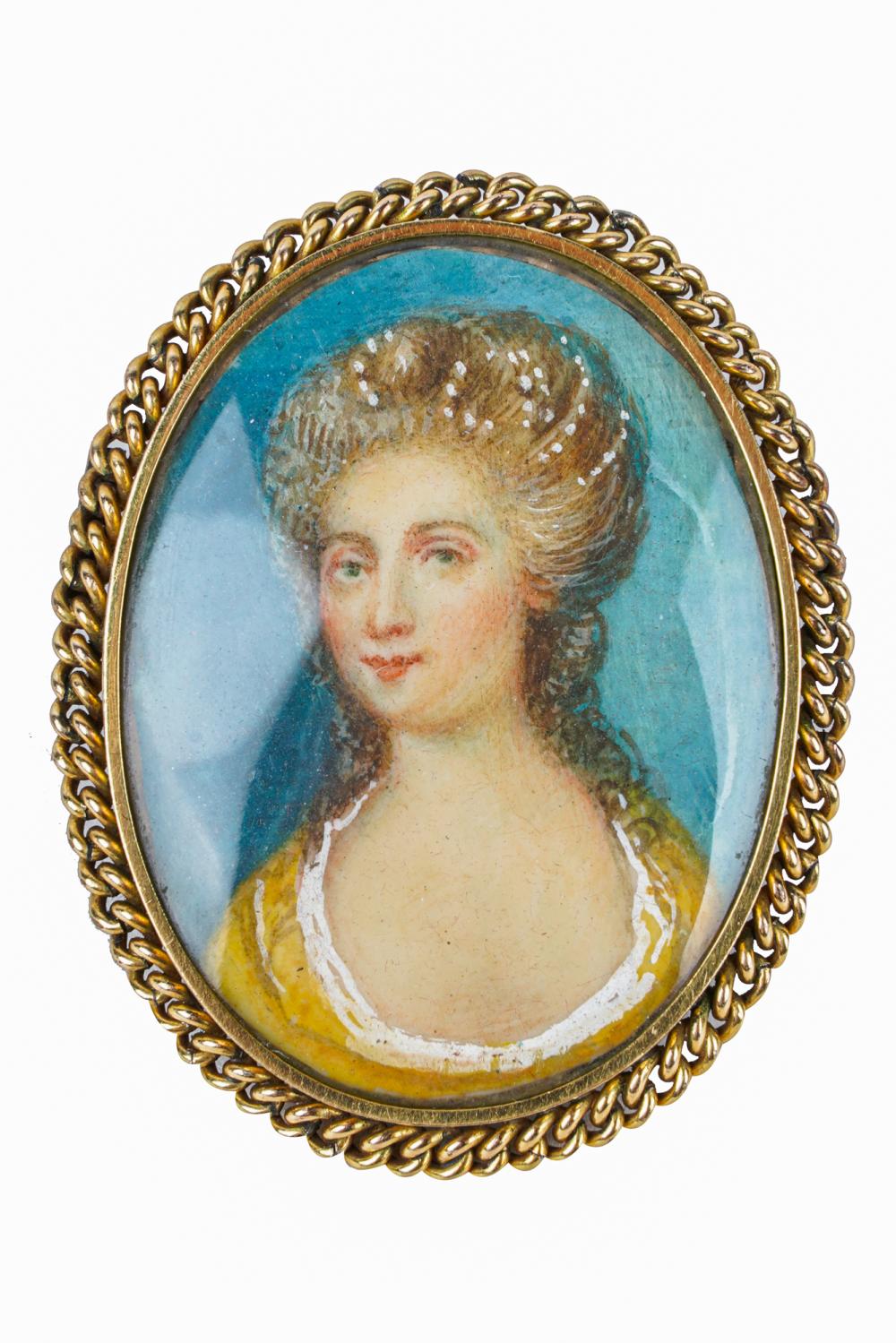 15 KARAT GOLD POTRAIT BROOCHwith