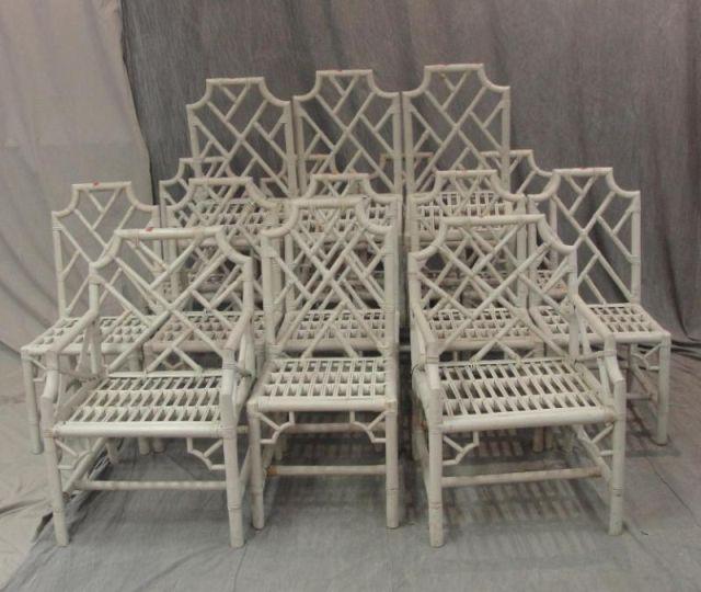 15 McGuire Bamboo Form Chairs. Some