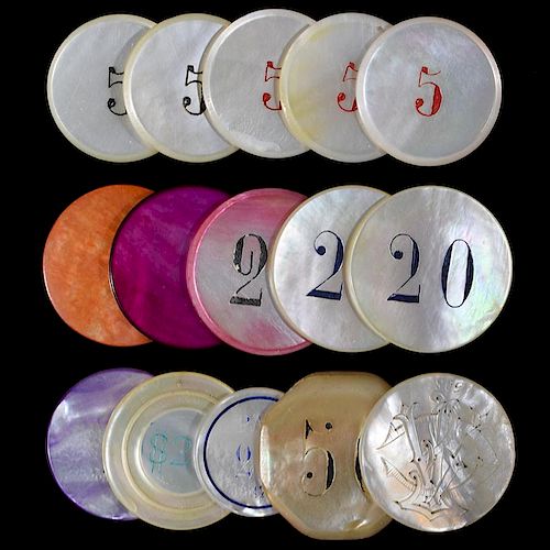 15 MISCELLANEOUS MOTHER OF PEARL