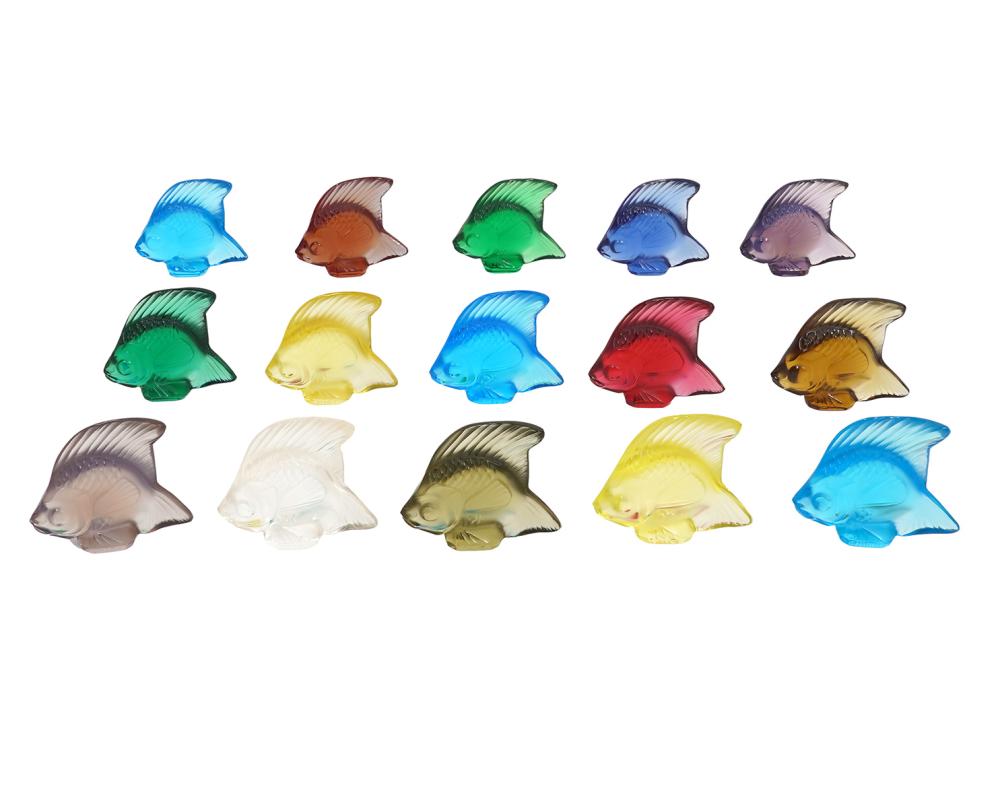 15 MULTICOLOR CRYSTAL LALIQUE