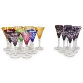 (15 PC) BOHEMIAN CRYSTAL STEMW