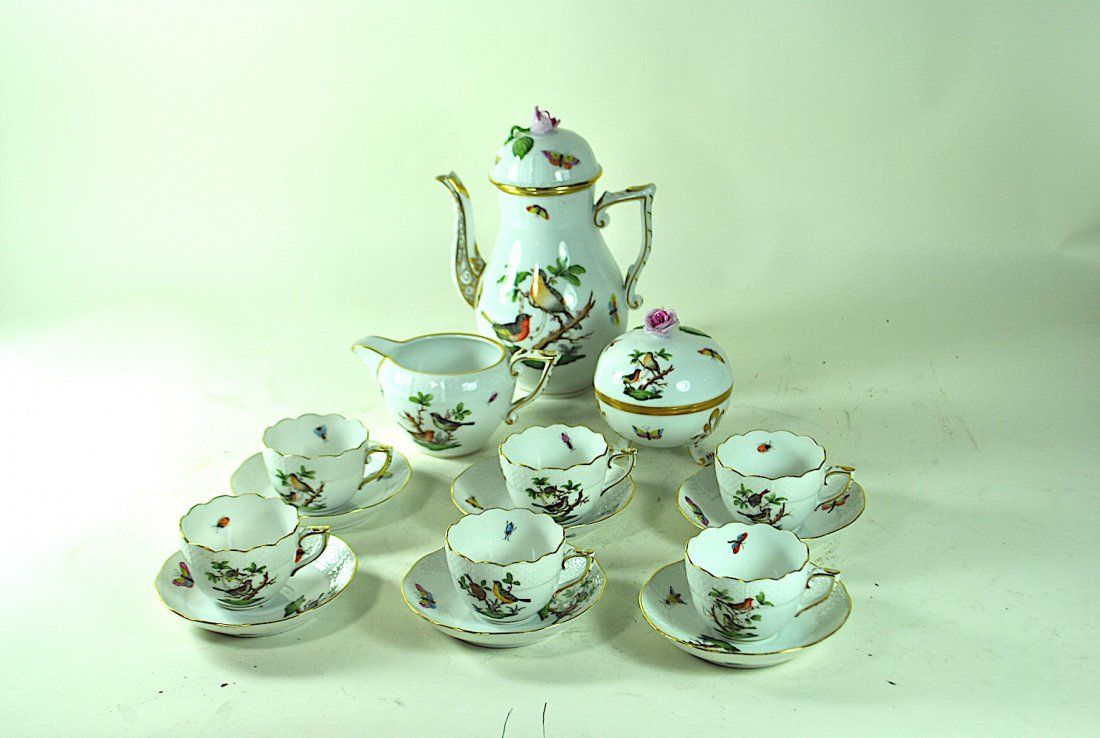 15 PC. HEREND 'ROTHSCHILD BIRD'