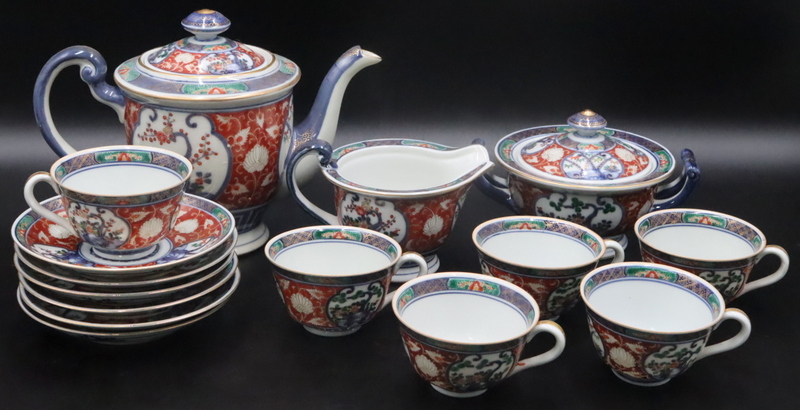 15 PC. JAPANESE ARITA PORCELAIN TEA